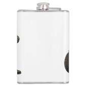 Cartoon Biker with Powerful Motorcycle Rider Art Flachmann (Rückseite)