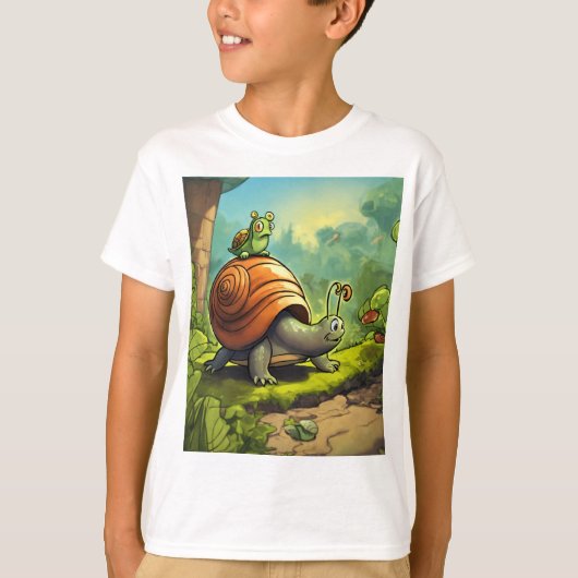 Cartoon Bild von erschreckt T-Shirt (Vorderseite)