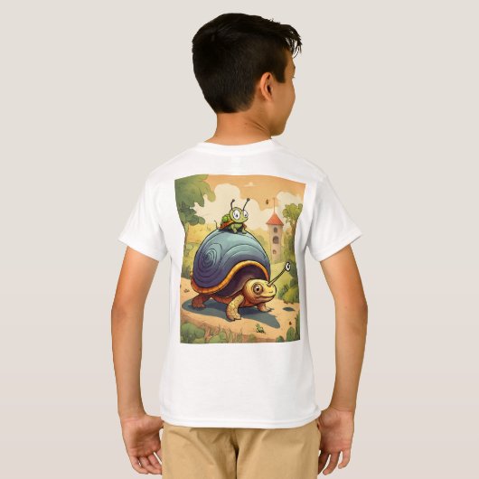 Cartoon-Bild von Terrain T-Shirt (Schwarz voll)