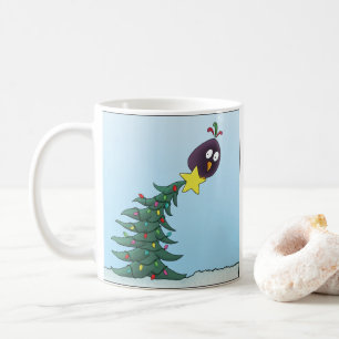 Cartoon Bird Christmas Tree Star Kaffeetasse