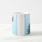 Cartoon Bird Christmas Tree Star Kaffeetasse (Mittel)