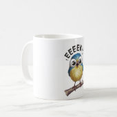 Cartoon Bird: "Eek" Kaffeetasse (Vorderseite Links)