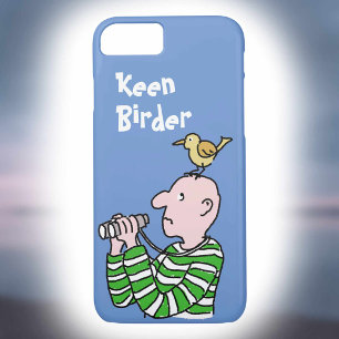 Cartoon Bird Watcher & Bird Case-Mate iPhone Hülle