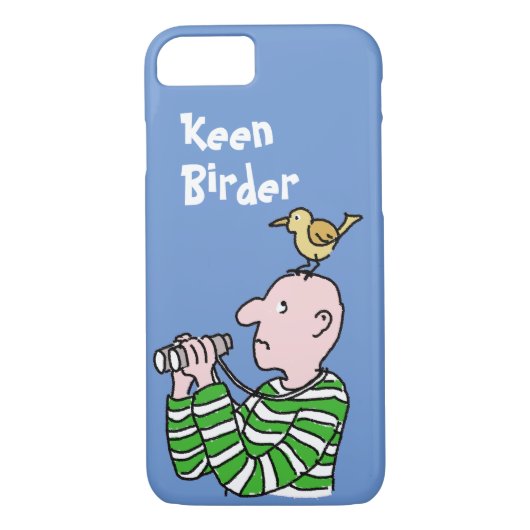 Cartoon Bird Watcher & Bird Case-Mate iPhone Hülle (Rückseite)