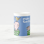 Cartoon Bird Watcher & Bird Porzellantasse (Vorderseite)