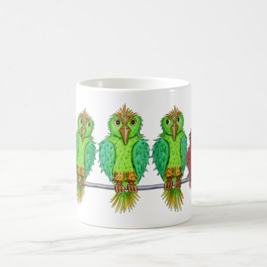 Cartoon Birds Kaffeetasse (Mittel)
