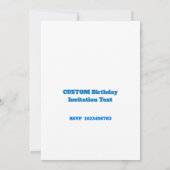 Cartoon Birthday Invitation for kids Einladung (Rückseite)