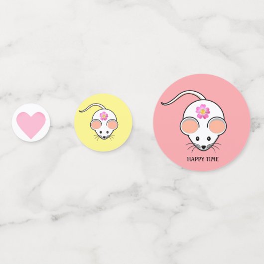 Cartoon Birthday Konfetti (Vorderseiten)