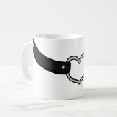 Cartoon Black Choker Necklace Kaffeetasse (Vorderseite Links)