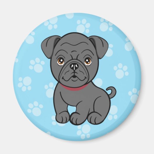 Cartoon Black Mops Magnet (Vorne)