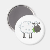 Cartoon Black Sheep Magnet (Vorderseite/Rückseite)