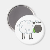 Cartoon Black Sheep Magnet (Vorderseite/Rückseite)