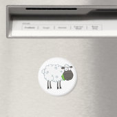 Cartoon Black Sheep Magnet (In Situ (Geschirrspüler))