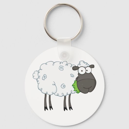 Cartoon Black Sheep Schlüsselanhänger (Vorderseite)