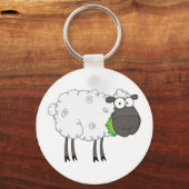 Cartoon Black Sheep Schlüsselanhänger (Vorderseite)