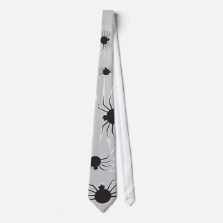 Cartoon Black Spider und Web Fun Halloween-Party Krawatte