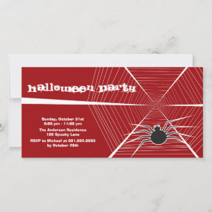 Cartoon Black Spider und Web Kid's Halloween-Party