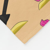 Cartoon Blackbird isst ein Eiscrememuster Fleecedecke (Ecke)
