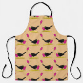 Cartoon Blackbird isst ein Eiscrememuster Schürze (Vorderseite)