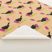 Cartoon Blackbird isst ein Eiscrememuster Sherpadecke (3/4)