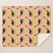 Cartoon Blackbird isst ein Eiscrememuster Sherpadecke (Vorderseite (Horizontal))