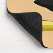 Cartoon Blackbird isst eine Eiscreme Mousepad (Ecke)