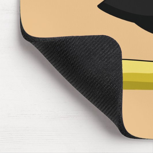 Cartoon Blackbird isst eine Eiscreme Mousepad (Ecke)