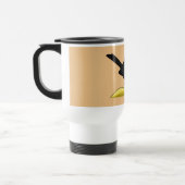 Cartoon Blackbird isst eine Eiscreme Reisebecher (Links)