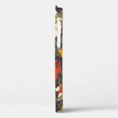 Cartoon Blätter und Blume auf dunklem Hintergrund Case-Mate iPhone Hülle (Rückseite / Links)