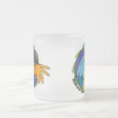 Cartoon-Blau u. GoldMacaw Mattglastasse (Mittel)