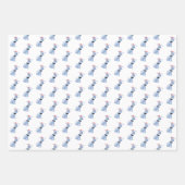 Cartoon blauer Hund Cheeky Hund Weihnachten  Geschenkpapier Set (Vorderseite)