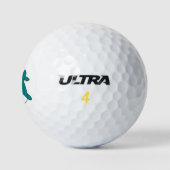 Cartoon Blauer und Weißer Hai Golfball (Logo)