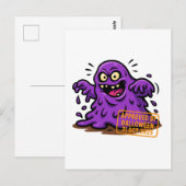 Cartoon Blob - Wird zu Halloween genehmigt Postkarte (Vorne/Hinten)