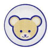 Cartoon Blue Beige Teddy Bear Niedlich Funny Schneidebrett (Vorderseite)