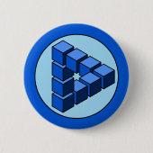 Cartoon Blue Black Toys Blocks Triangle Vector Art Button (Vorderseite)