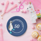 Cartoon Blue Footed Booby Bird Party Pappteller (Party)