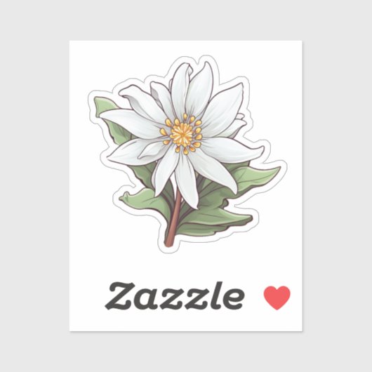 Cartoon Blume Aufkleber (Blatt)