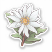 Cartoon Blume Aufkleber (Vorderseite)