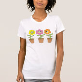 Cartoon-Blume T-Shirt (Vorderseite)