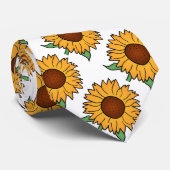 Cartoon-Blumen, Sommer-Blumensonnenblume Krawatte (Gerollt)