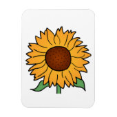 Cartoon-Blumen, Sommer-Blumensonnenblume Magnet (Vertikal)