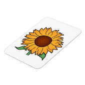 Cartoon-Blumen, Sommer-Blumensonnenblume Magnet (Linke Seite)