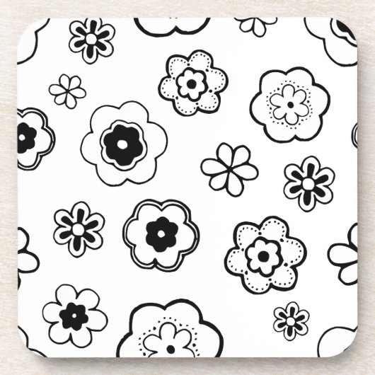 Cartoon-Blumen-Untersetzer Getränkeuntersetzer (Vorderseite)