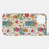 Cartoon Blumenmuster bei Vögeln 2 Case-Mate iPhone Hülle (Rückseite (Horizontal))