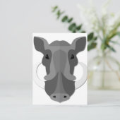 Cartoon Boar Head Postkarte (Stehend Vorderseite)