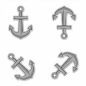 Cartoon Boat Anchor Set Aufkleber (Vorderseite)