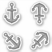 Cartoon Boat Anchor Set Aufkleber (Vorderseite)