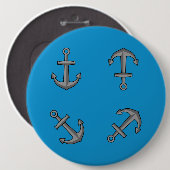 Cartoon Boat Anchor Set Button (Vorne & Hinten)