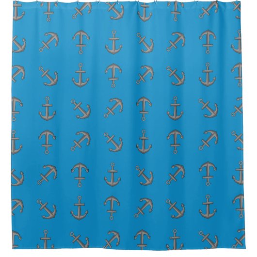 Cartoon Boat Anchor Set Duschvorhang (Vorderseite)