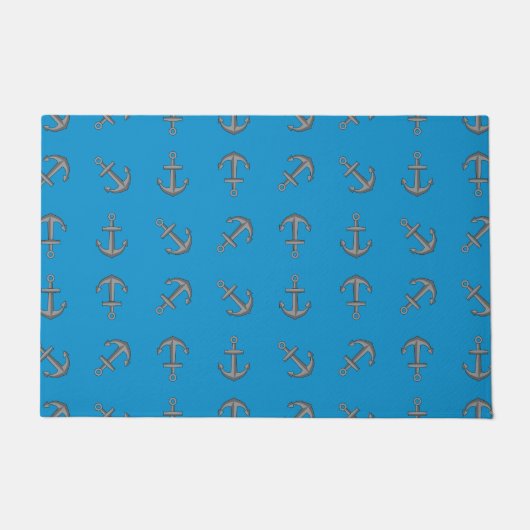 Cartoon Boat Anchor Set Fußmatte (Vorderseite)